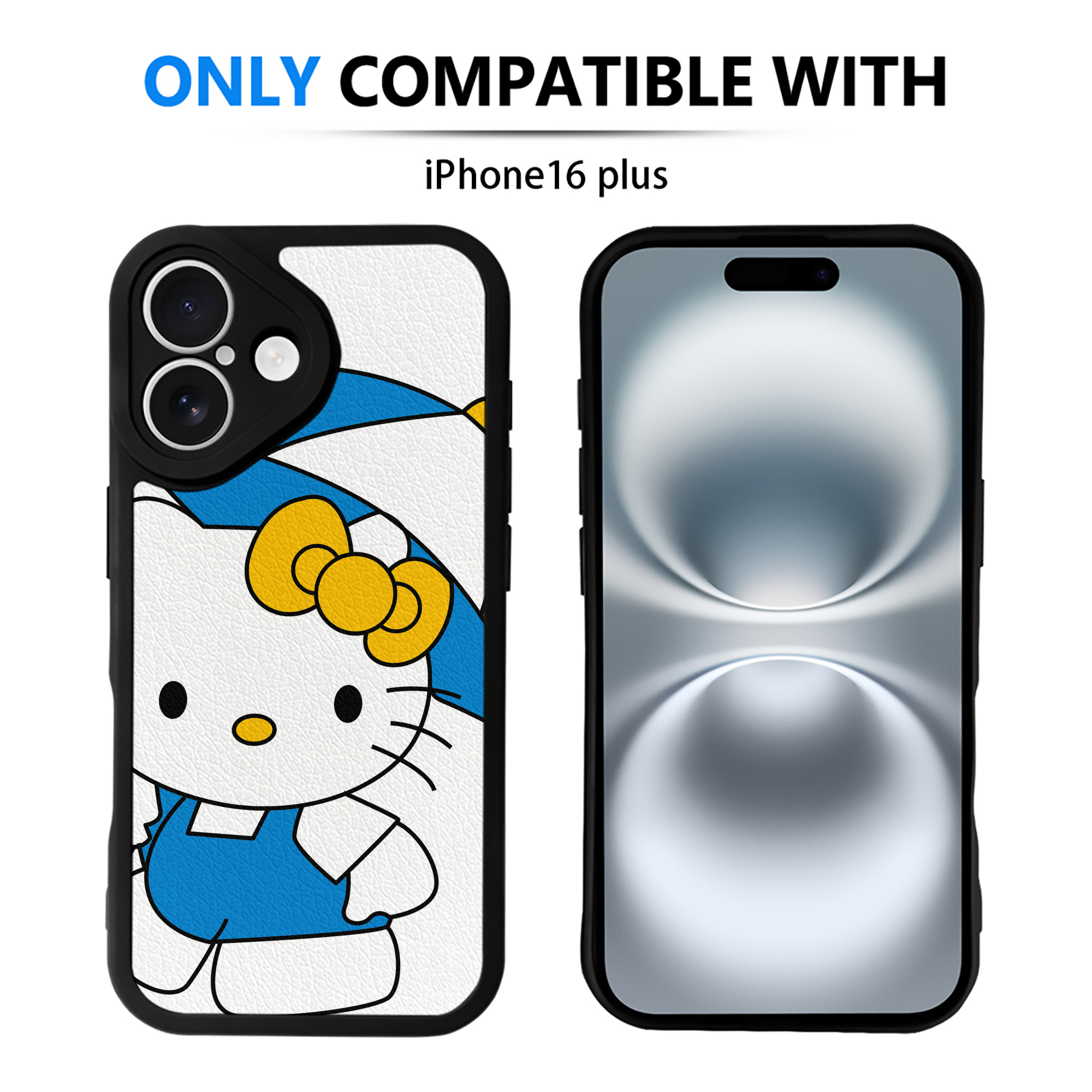 （画像用） Hello Kitty ハローキティ 【iPhone 16シリーズ対応】シリコンスマホケース（レザー調） 材質：シリコン
